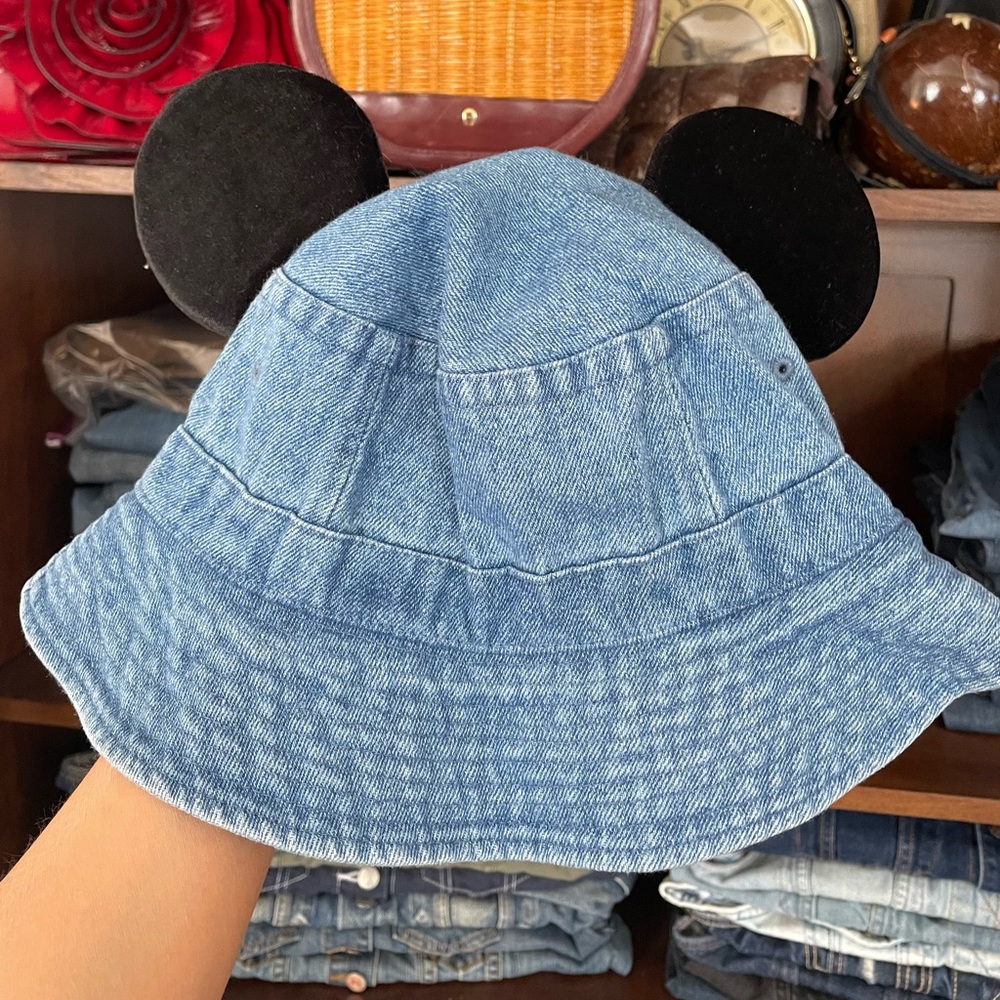 Denim Bucket hat with Mickey ears